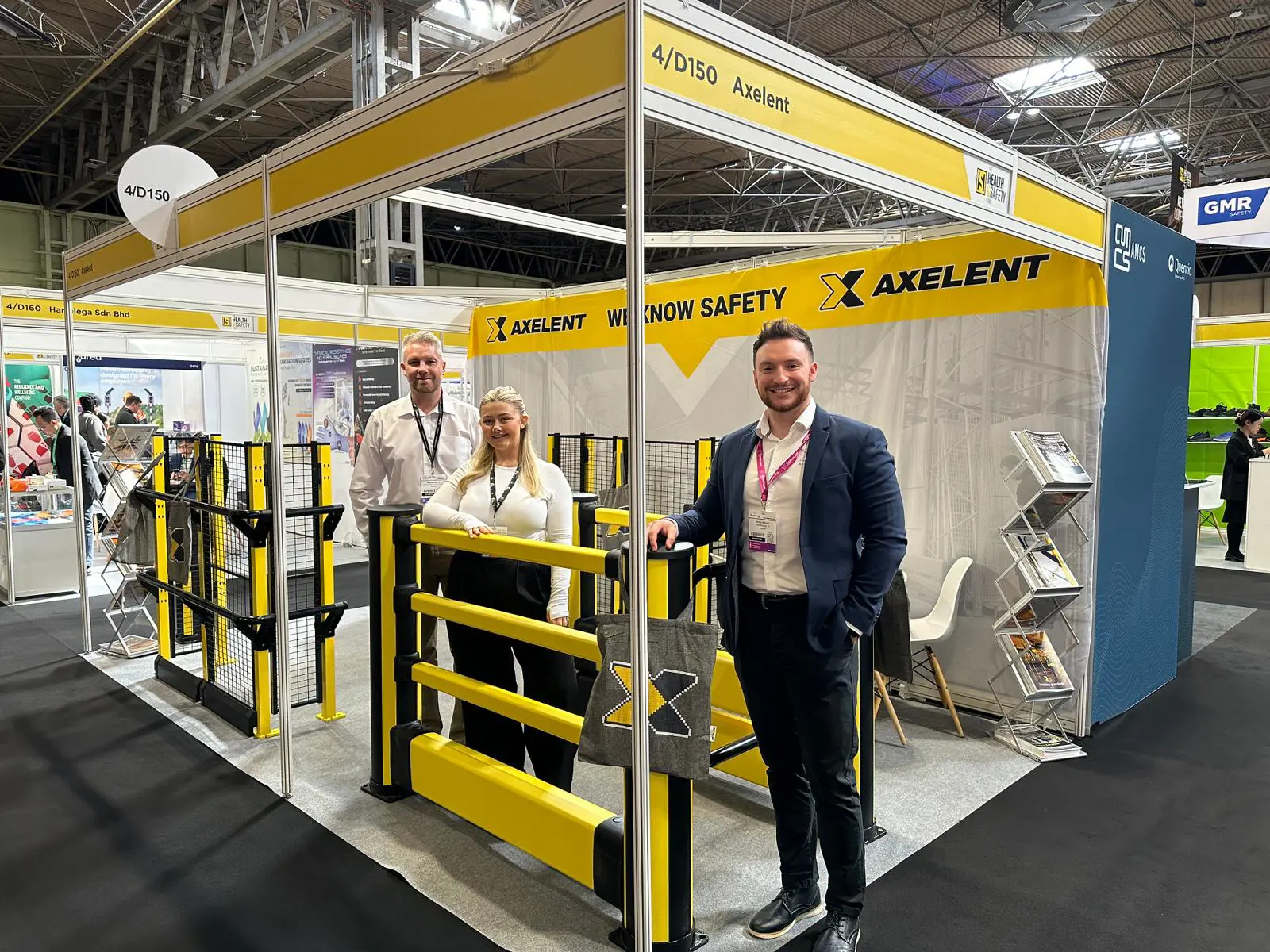 Axelent exhibition stand at health and safety event